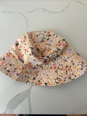 Billabong Floral Bucket Hat - Peach, Yellow, Black